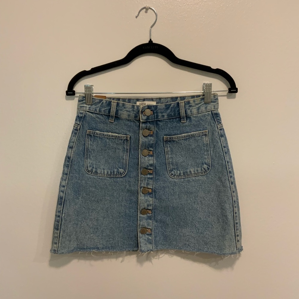 Denim mini skirt